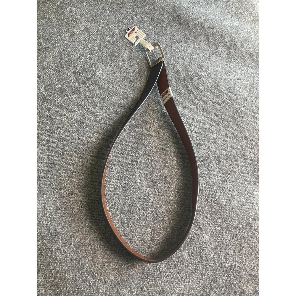 Dickies Mens Reversible Belt Black Tan Size 40 Antique Brass Buckle New NWT